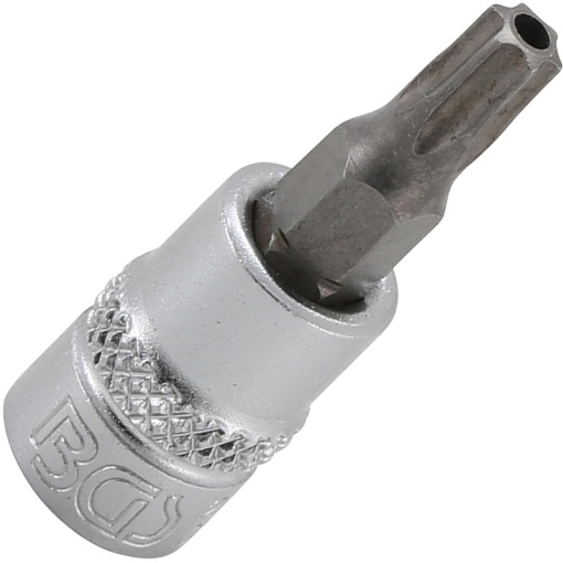 Capat cheie tubulara 1/4" cu varf Torx cu gaura, TT27