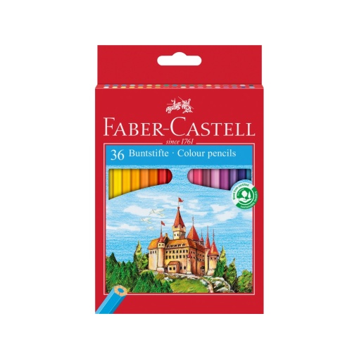 Creioane colorate hexagonale Faber-Castell 36 culori/set