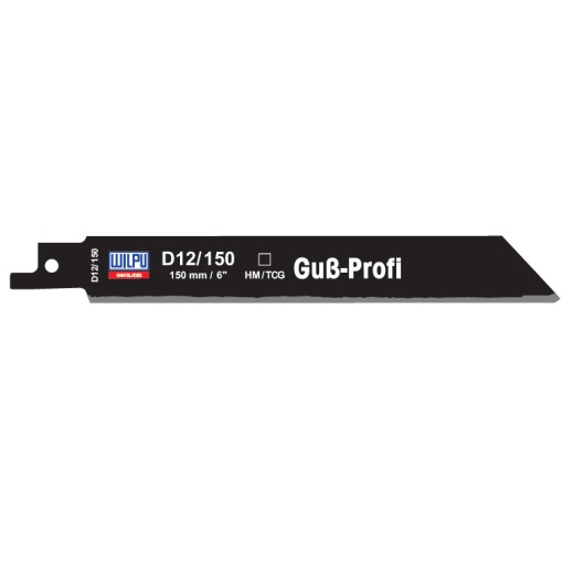 D 12/150 Panza HM/T.C.T. pentru fierastrau sabie pentru materiale de constructii / 2 bucati, DIM 150 x 19 x 1.05 mm