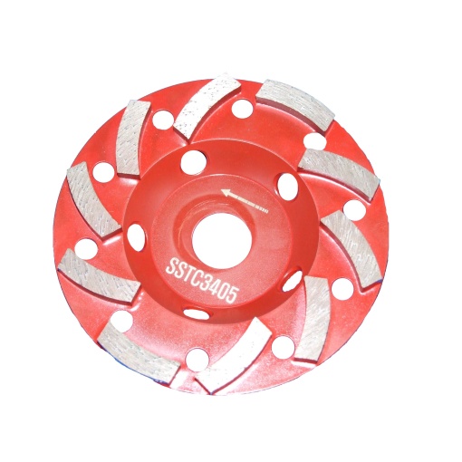 Disc diamantat Tudee slefuire-degrosare beton dur, standard, 125x22.2x8x6mm