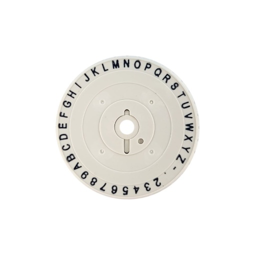 Disc embosare, pansoane aparat etichetat Dymo Rhino M1011, scris normal
