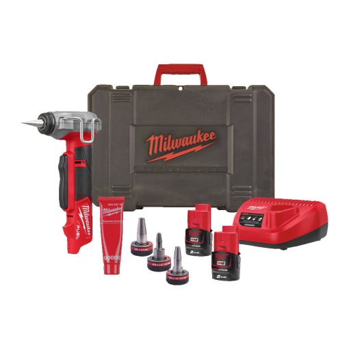 Dispozitiv expandare sub compact M12 FUEL™ UPONOR™ Q&E M12 FPXP-I10202C, 3 capete incluse 16/20/25 mm, 10 bari, 2 baterii, incarcator, geanta