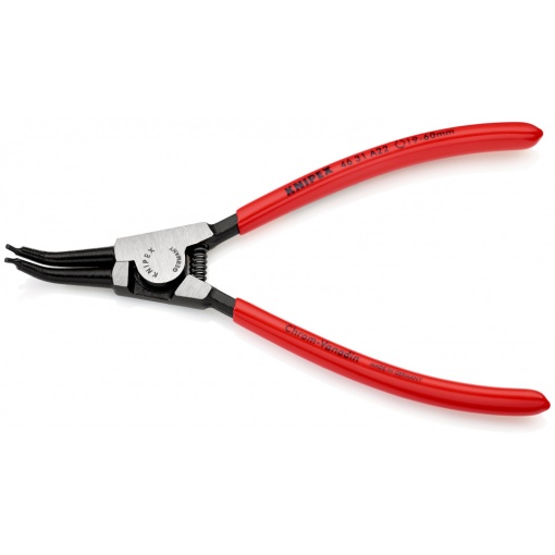 KNIPEX 46 31 A22 clește pentru inele de siguranță pentru inele exterioare pe axuri angular la 45° acoperite cu plastic vopsit negru 185 mm