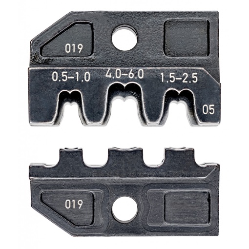 KNIPEX 97 49 05 adaos de sertizare pentru conectori cu fișă neizolați, deschiși de 4,8 + 6,3 mm
