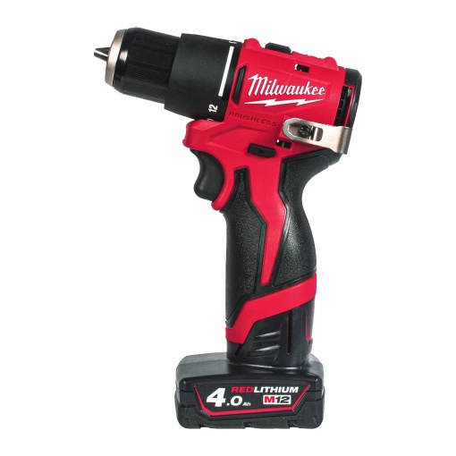Masina de gaurit Milwaukee cu percutie cu acumulator, model M12 BLPDRC-402C, 40Nm