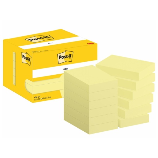 Notes adeziv 51 x 76 mm 100 file/buc Post-it 3M, 12 buc/pachet PEFC CH18/0914