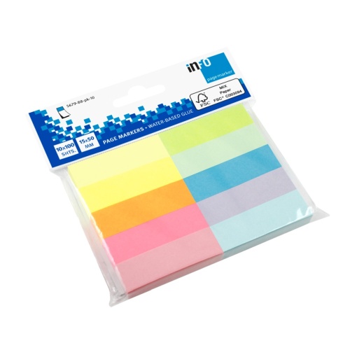PageMarker 15 x 50 mm 1000 file Info Notes 10 culori/set