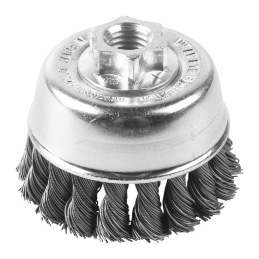 Perie răsucita tip cupa Milwaukee M14, 65x18mm, otel, 0.5mm