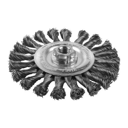 Perie rotunda rasucita Milwaukee M14, 125x14mm, otel, 0.5mm