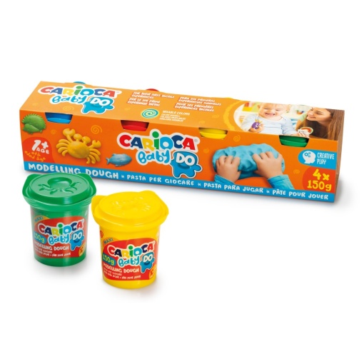 Plastilină Baby Dough Carioca 4 x 150 g/cutie