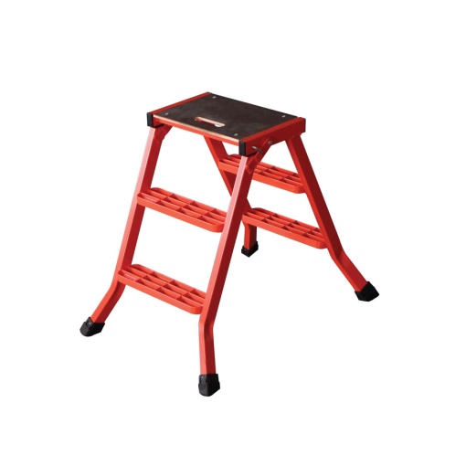 Scara dubla pliabila LESCABO din aluminiu, 2 tronsoane - H 70 cm