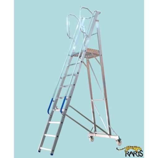 Scara platforma aluminiu RARIS, trepte inguste, mobila, pliabila, tip SPMI
