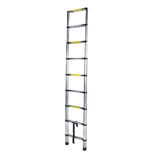 Scara telescopica aluminiu BISONTE STR1026 9 trepte, inaltime maxima 2.6 m