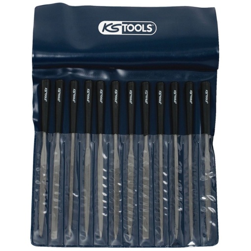 Set 12 pile KS Tools ac cu mâner din material plastic