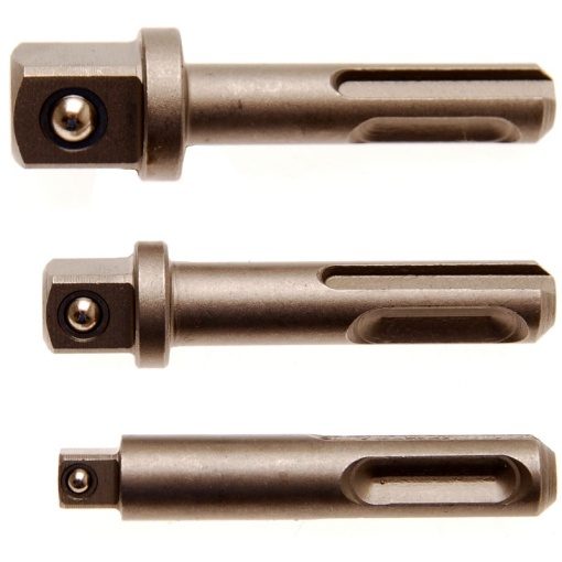 Set 3 adaptoare BGS SDS plus - patrat 1/4"-1/2"