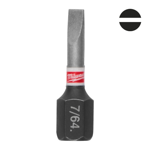 Set 3 biti de impact Milwaukee Shockwave Impact Duty™, SL 0.6x4.5 mm x 25mm