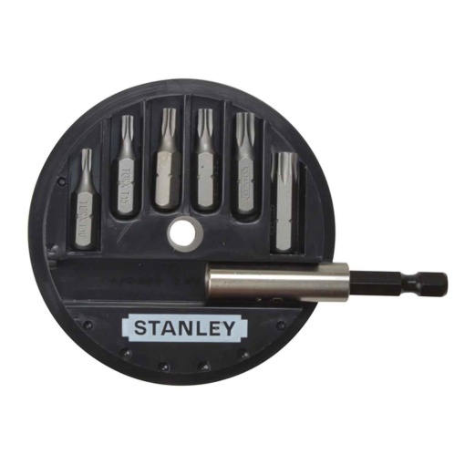 Set 6 biti Stanley Torx 25 mm + adaptor magnetic 1/4"