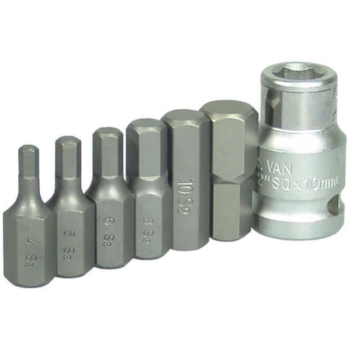 Set 6 varfuri imbus + adaptor 1/2" 4-12 mm