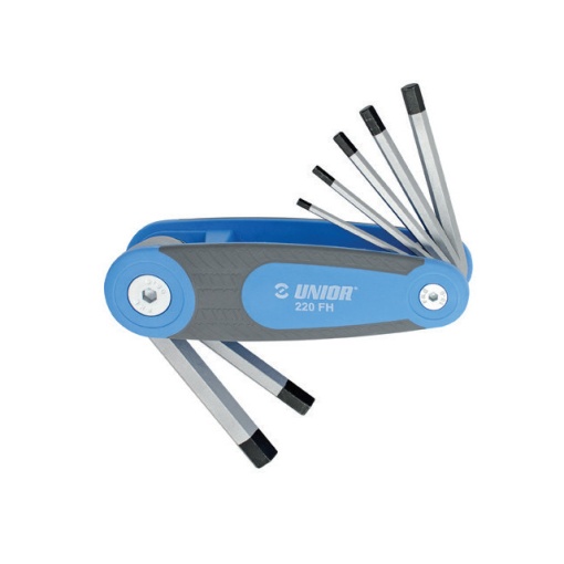 Set 7 chei locas hexagonal cu maner tip briceag Unior 3/32''-3/8''