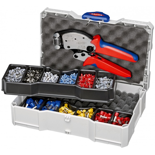 Set de sertizare KNIPEX pentru ferule cu guler de plastic 1191 piese 0,14 – 16 mm²