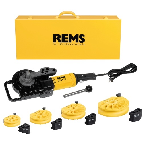 Set promo Masina de indoit tevi REMS Curvo Set 15-18-22-28 580027 R220 + Taietor tevi RAS Cu INOX 3-35 113350 R 580X03