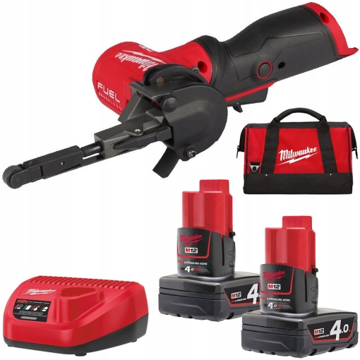 ȘLEFUITOR CU BANDĂ M12 FUEL™ 10 MM M12 FBFL10-402B, 2 ACUMULATORI, INCARCATOR, GEANTA PENTRU SCULE