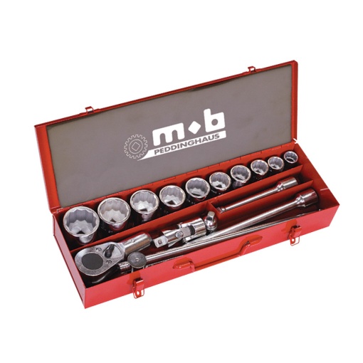 Trusa capete chei tubulare si accesorii MOB HEAVY16×3/4” SH - 532×175×80 mm - 16 scule
