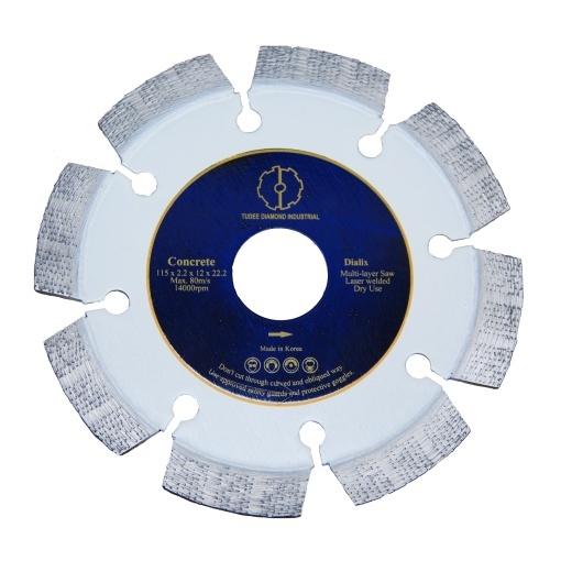 Tudee Disc diamantat debitare beton dur, standard, 115x22.2x12x2.2mm