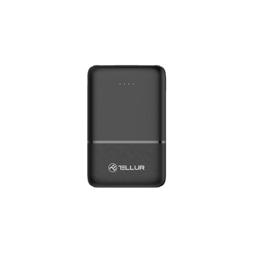 Baterie externă Tellur 5000mAh 2xUSB+USB-C+MicroUSB, negru