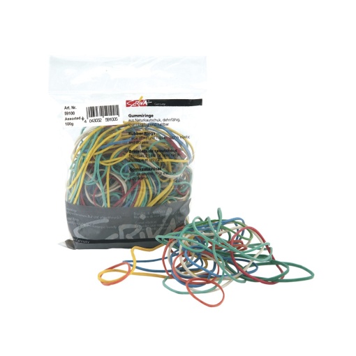 Benzi de cauciuc multicolore Forster 100 g/pungă