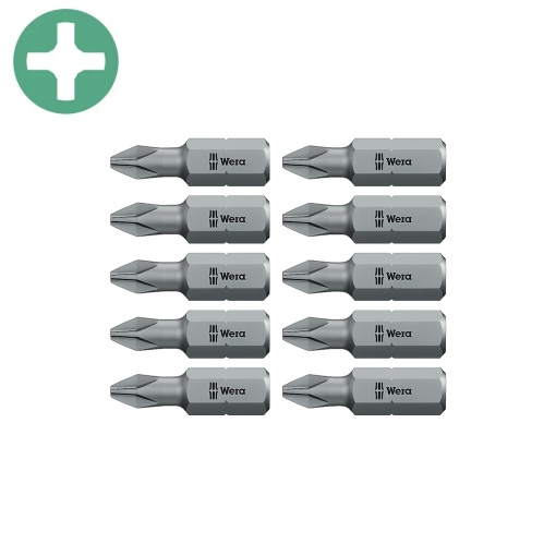 Bit surubelnita Wera 851 1 Z PH2 Set 10 bucati 25 mm compatibil suport 1 4 , 05072072001