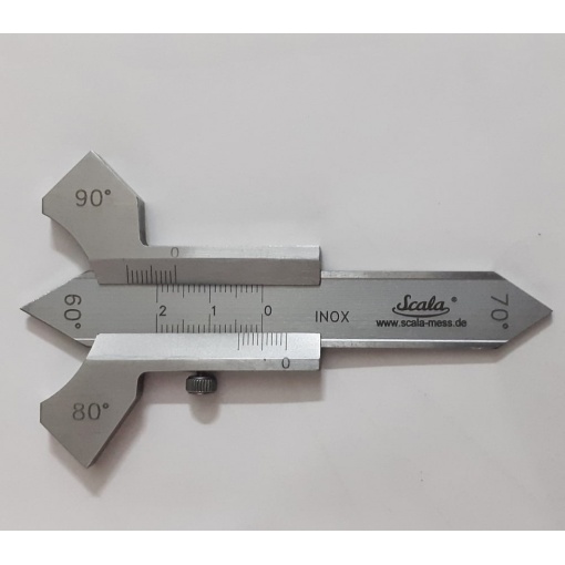 Calibru mecanic pentru sudura 0-20/0.1mm (60°/70°/80°/90°) Scala