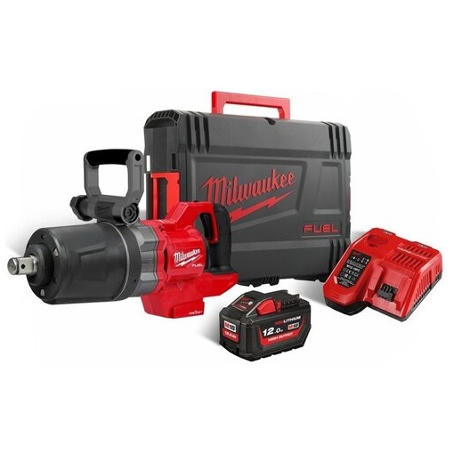 Cheie de impact M18 FUEL™ ONE-KEY™ 1″ cu mâner D și cu inel de fixare Milwaukee M18 ONEFHIWF1DS-121C, alimentare cu acumulator - echipat