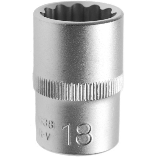 Cheie tubulara 12 puncte (dublu hexagon), 18mm, 1/2"