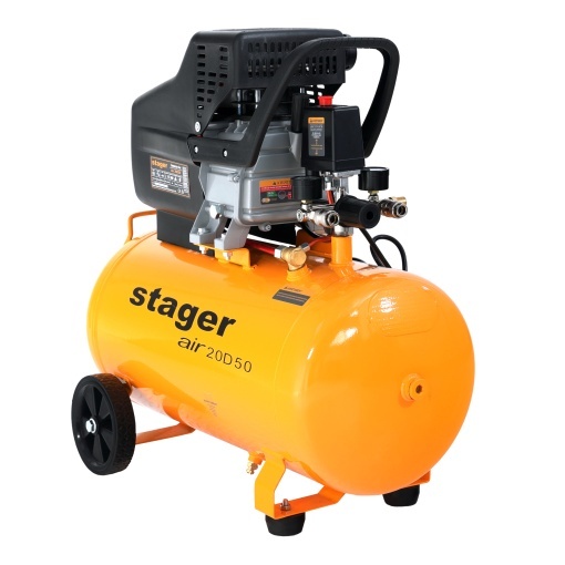 Compresor aer Stager Air 20D50 50L, 8bar, 200L/min, monofazat, angrenare directa
