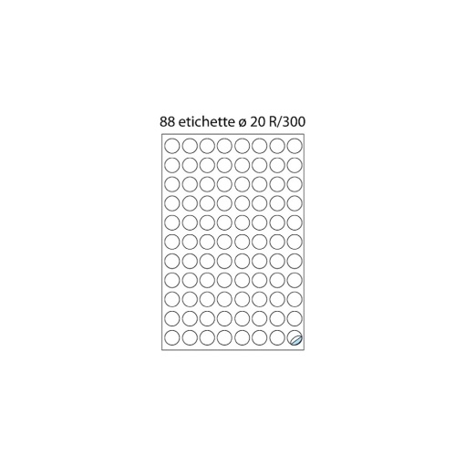 Etichete 88/A4 O20 100/cutie rotunde