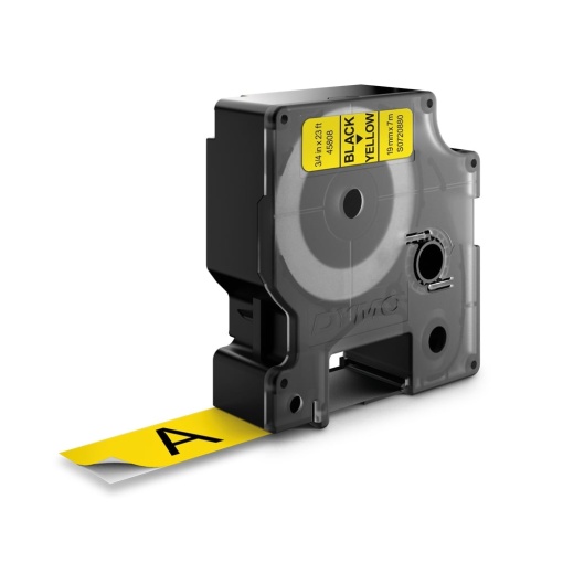 Etichete standard 19mm x 7m negru galben DYMO LabelManager D1 S0720880 45808