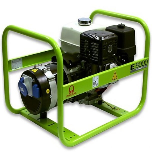 Generator de curent monofazat PRAMAC E8000, max 7.2 kVA, 6.4kW, motor HONDA benzina, EURO V