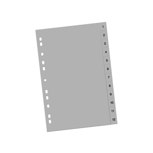 Index plastic 1-12