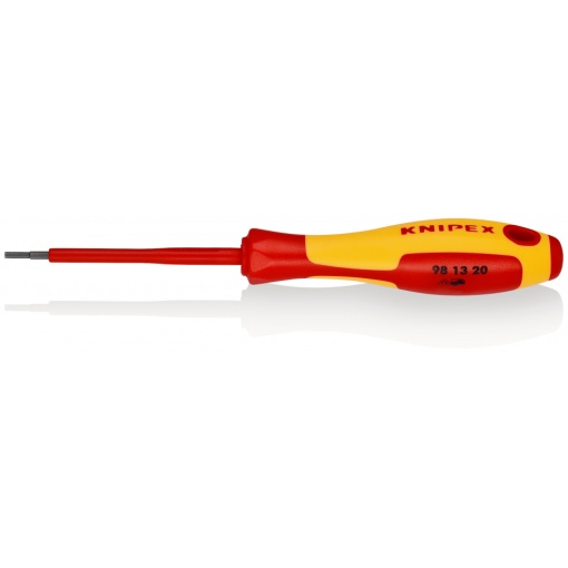 KNIPEX 98 13 20 șurubelniță pentru șuruburi cu contur interior hexagonal mâner izolator multicomponent, testat de VDE brunat 175 mm