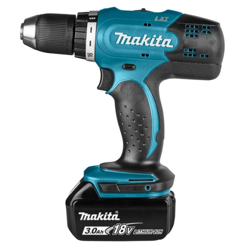 Masina de gaurit si insurubat Makita LXT 18V, 42 Nm, livrata cu 2 acumulatori 3,0Ah