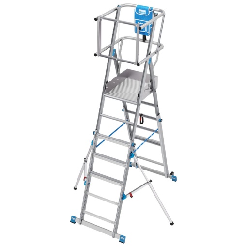 Scara Krause STABILO SkyMatic mobila telescopica, dubla cu trepte pe o parte, 5-9 trepte