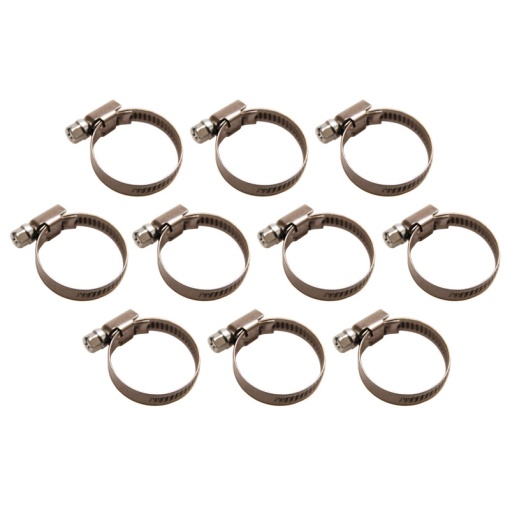 Set 10 coliere BGS INOX, pentru furtune Ø 30 - Ø 45 mm