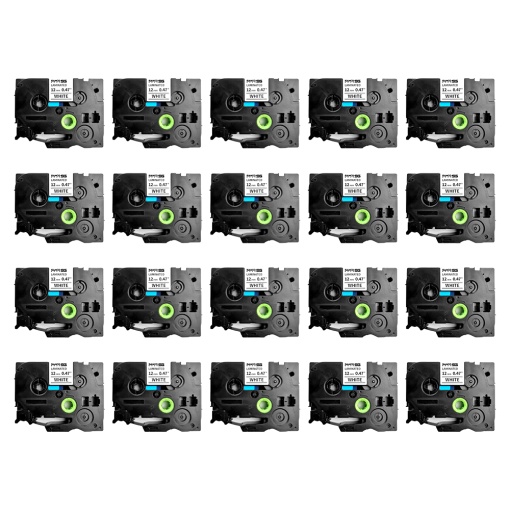 Set 20 Etichete SG compatibile Brother TZe-231 12mm x 8m negru alb Sanco Grup SG