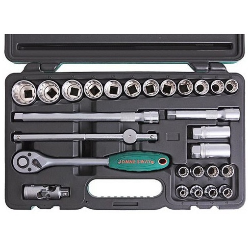 Set 27 piese Jonnesway tubulare 1/2" 8-32 mm