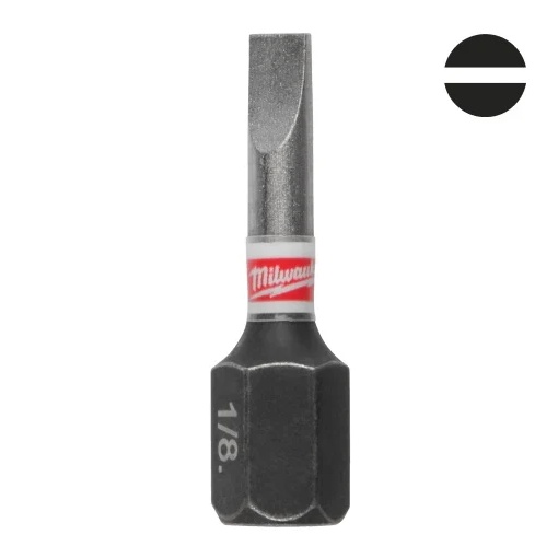 Set 3 biti de impact Milwaukee Shockwave Impact Duty™, SL 0.8x5.5 mm x 25mm