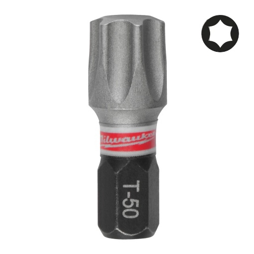 Set 3 biti de impact Milwaukee Shockwave Impact Duty™, TX50x25mm