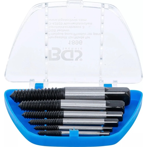 Set 6 piese BGS extractoare suruburi rupte, marimi 1 - 6, 3-25mm