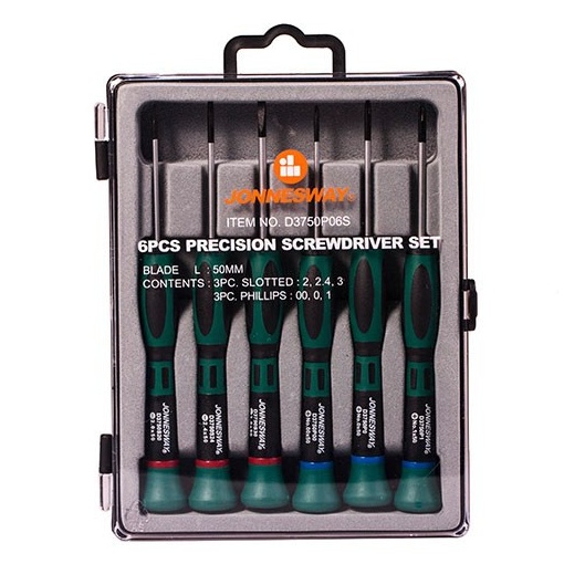 Set 6 piese Jonnesway surubelnita de precizie PH00-PH1, 2-3mm