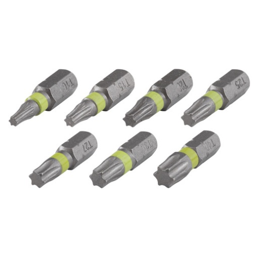 Set 7 biti pentru insurubat Wolfcraft 2416000, TX 10-40, prindere E63, lungime 25 mm
